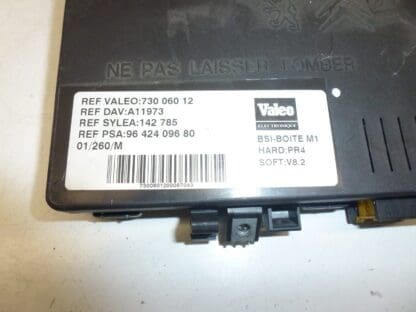 ECU BSI Valeo BOITE M1 9642409680 73006012