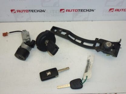 Set of locks 3 keys Peugeot 307 4162KF 4162KG