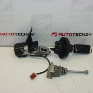 Set of locks plus one key Peugeot 207 4162KF 4162NW